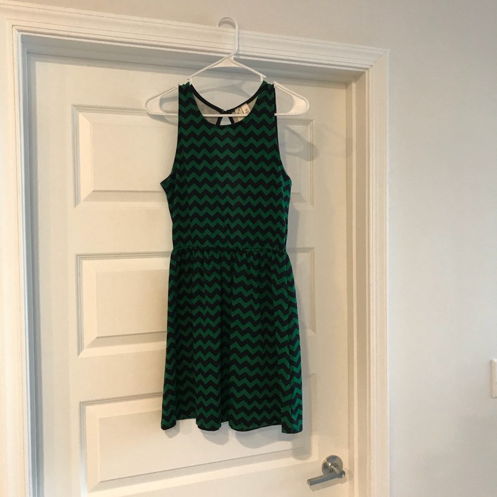 Francesca’s chevron backless dress